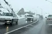 بارش برف و باران در برخی محورهای خراسان رضوی
