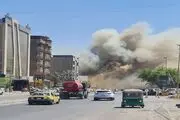 آتش سوزی گسترده در بغداد+فیلم