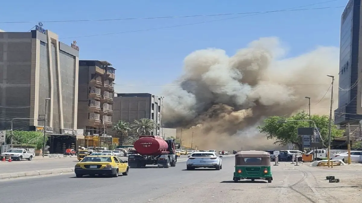 آتش سوزی گسترده در بغداد+فیلم