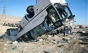 ۱۰ کشته و مجروح بر اثر واژگونی اتوبوس زائران