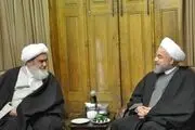 دیدار روحانی با آیت الله مظاهری