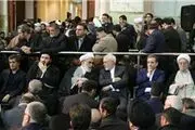 ظریف در مراسم آیت‌الله هاشمی رفسنجانی/ عکس