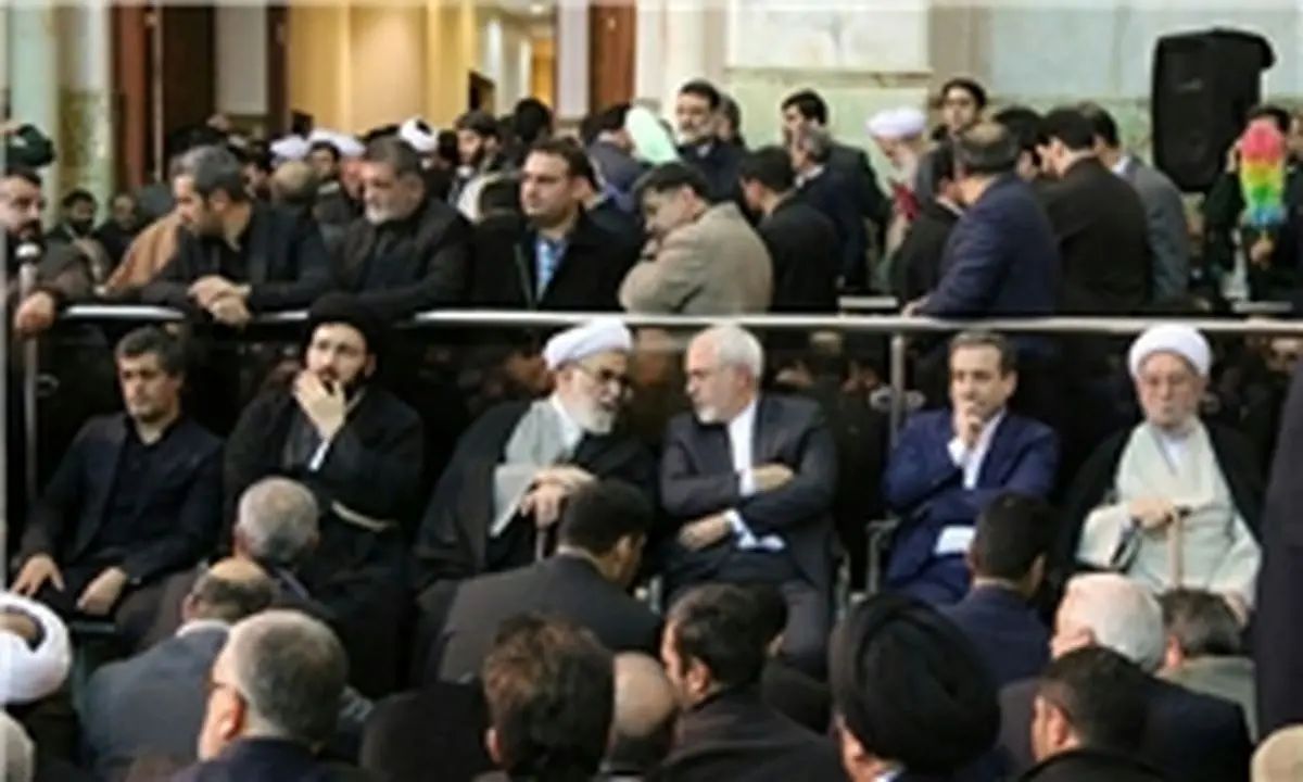 ظریف در مراسم آیتالله هاشمی رفسنجانی/ عکس
