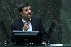 تکمیلی / ورود احمدی نژاد به صحن مجلس