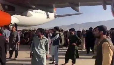 هجوم مردم افغانستان به فرودگاه کابل
