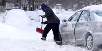 خانه‌نشینی میلیون‌ها آمریکایی بر اثر طوفان و برف