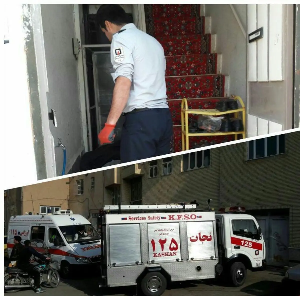 بالابری که بلای جان مرد کاشانی شد + عکس