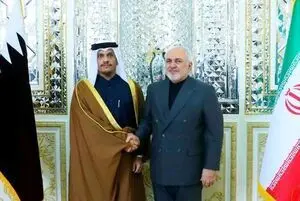  گفتگو تلفنی ظریف و وزیر خارجه قطر 