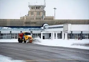 لغو پروازهای فرودگاه اردبیل به علت بارش برف

