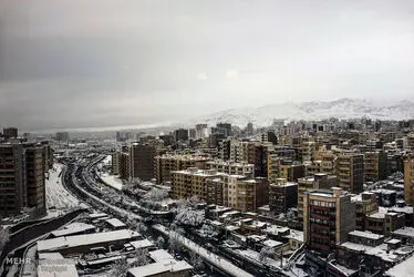 برف بهاری در تبریز