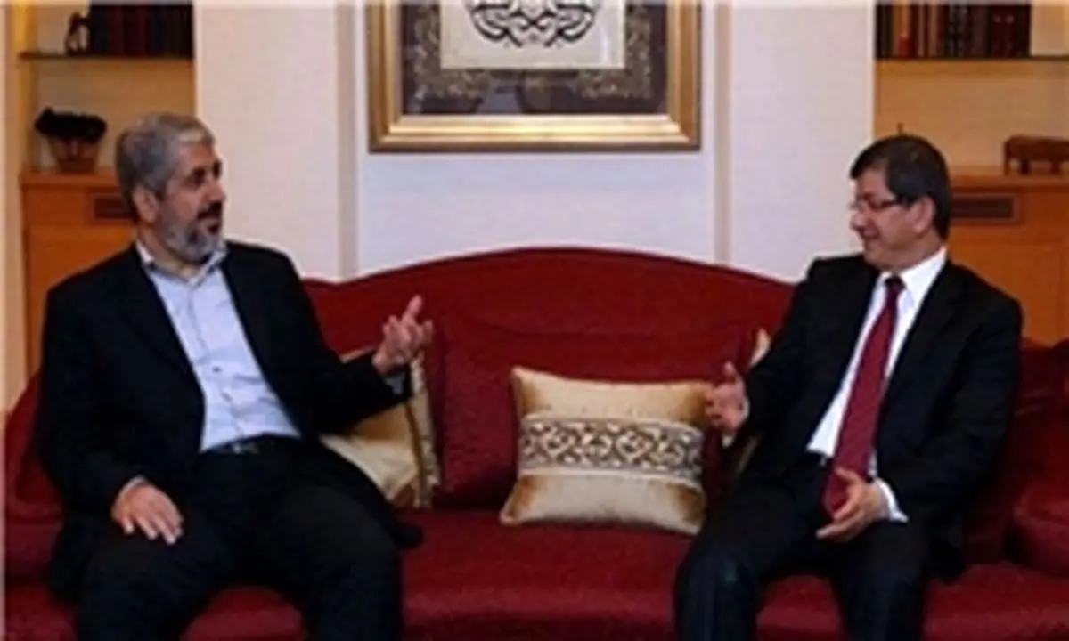 دیدار «خالد مشعل» و «داوود اوغلو» در آنکارا