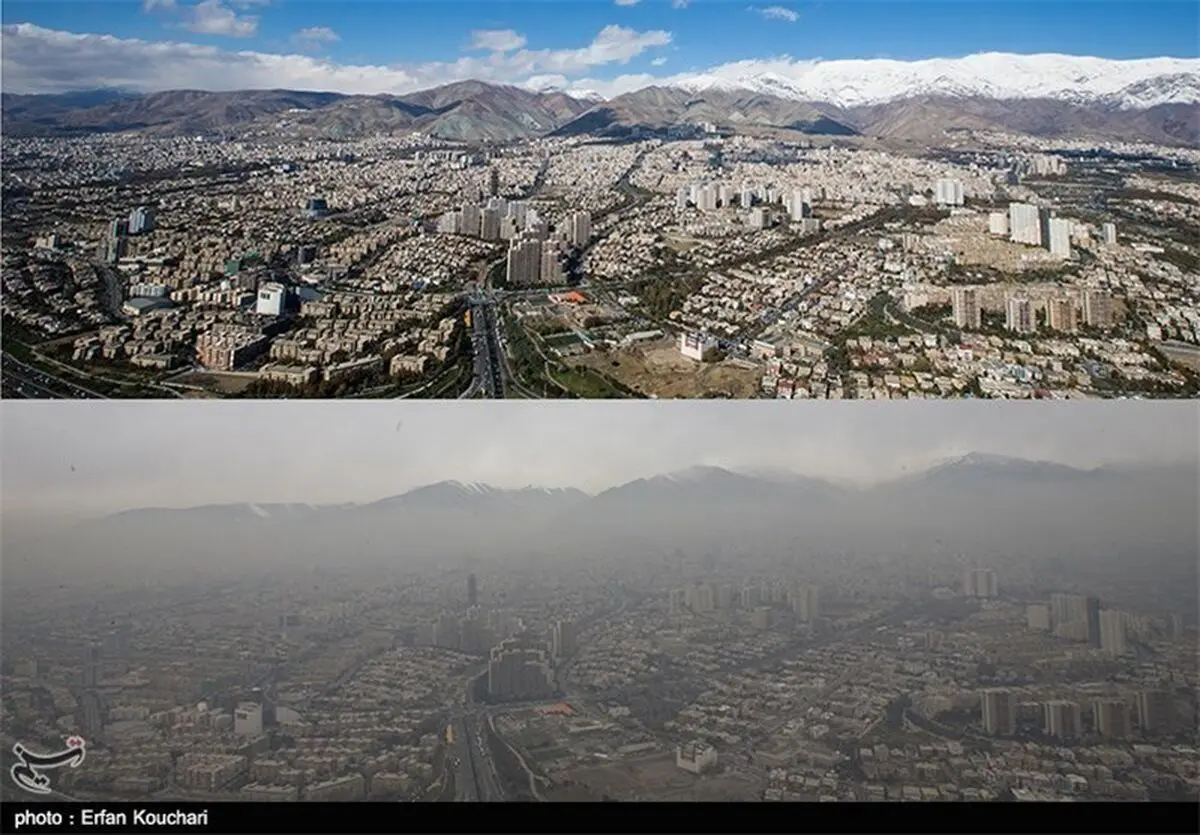تصاویری از آلودگی هوای تهران!+تصاویر