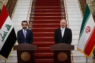 کنفرانس خبری مشترک دکتر قالیباف با رئیس مجلس عراق/گزارش تصویری
