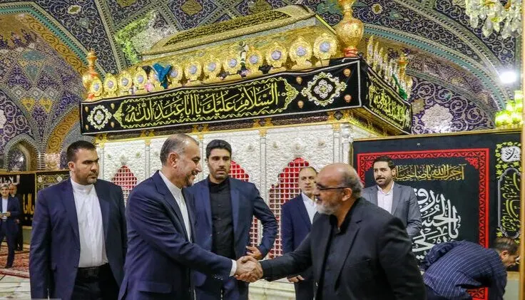 زیارت وزیر امور خارجه از حرم حضرت رقیه (س)/گزارش تصویری