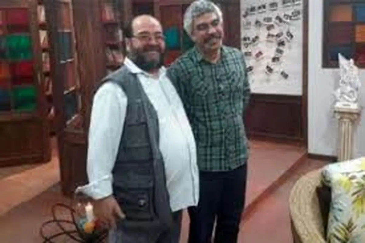 شوخی جالب آقای خبرنگار با سروش صحت/عکس