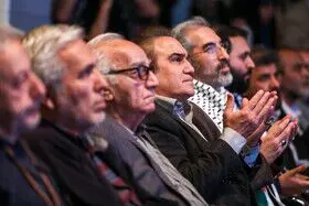 گردهمایی هنرمندان حامی فلسطین و غزه/ گرارش تصویری