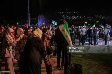 جشن و پایکوبی سوری‌ها هنگام سخنرانی جولانی در سازمان ملل/گزارش تصویری