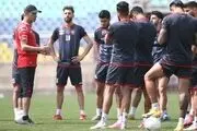 تمرین پرسپولیس تحت تاثیر وزش شدید باد+عکس 