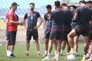 تمرین پرسپولیس تحت تاثیر وزش شدید باد+عکس 