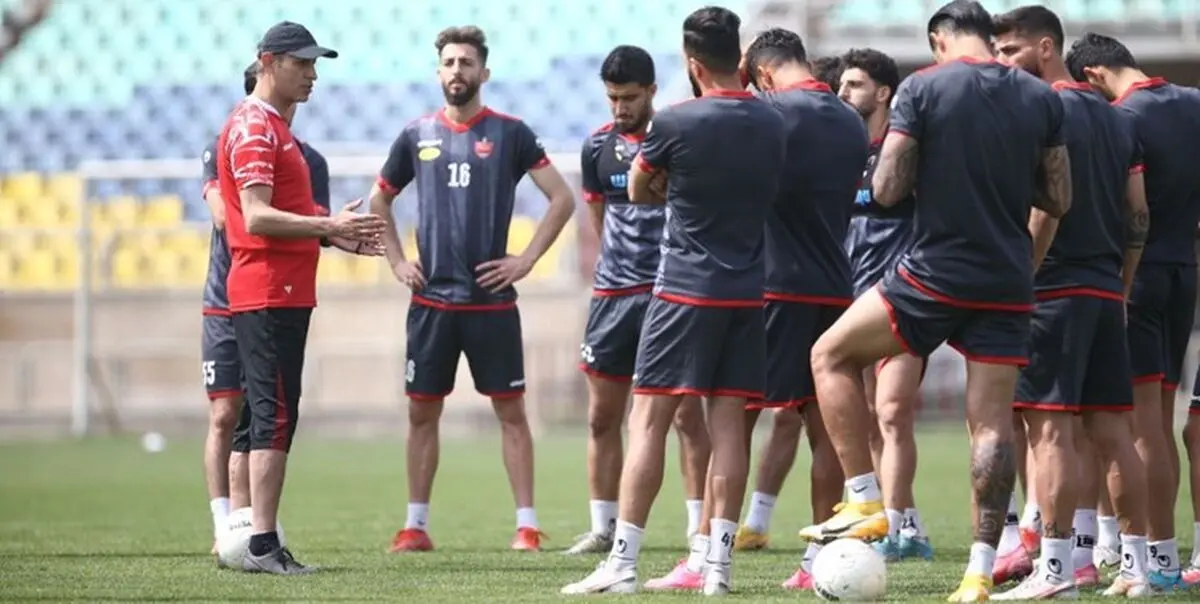 تمرین پرسپولیس تحت تاثیر وزش شدید باد+عکس 