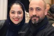دلداری خانم بازیگر به همسرش /عکس
