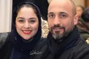 دلداری خانم بازیگر به همسرش /عکس
