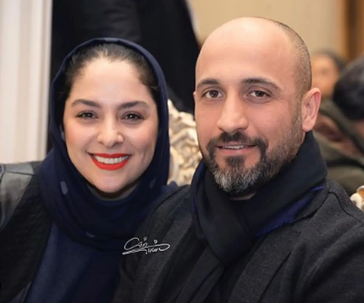 دلداری خانم بازیگر به همسرش /عکس
