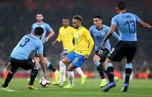 پیروزی برزیل مقابل اروگوئه در بازی دوستانه