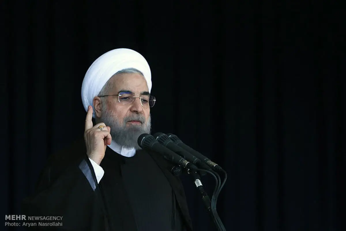 روحانی: نمی گذاریم اموال ایران به‌راحتی از حلقوم آمریکایی‌ها فرو رود