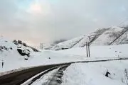 
بارش برف در گردنه ی کوهین

