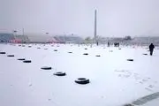 محور کندوان پوشیده از برف شد