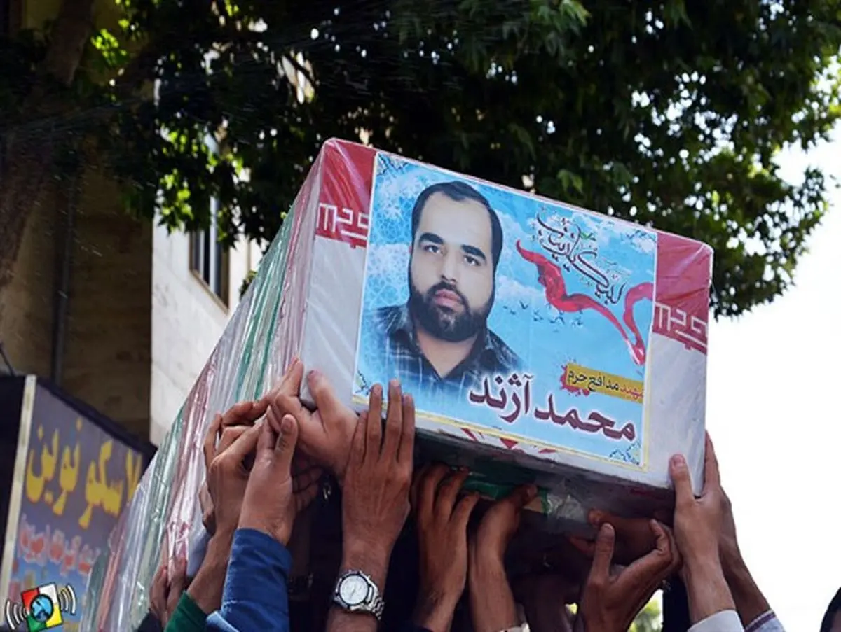 تشییع پیکر مطهر شهید محمد آژند در شهریار+تصاویر