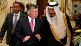 نگاه نگران ملک عبدالله به پل "ملک سلمان"