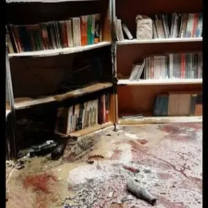 
دفتر بسیج دانشگاه تهران شمال به آتش کشیده شده+تصاویر
