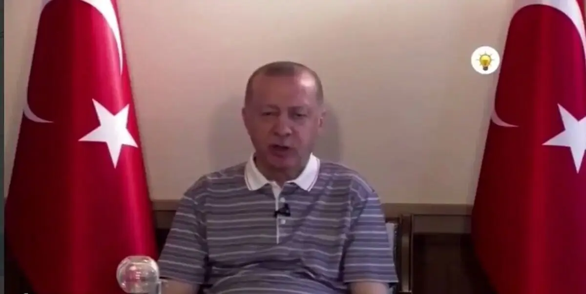 مشکل اردوغان در راه رفتن+فیلم