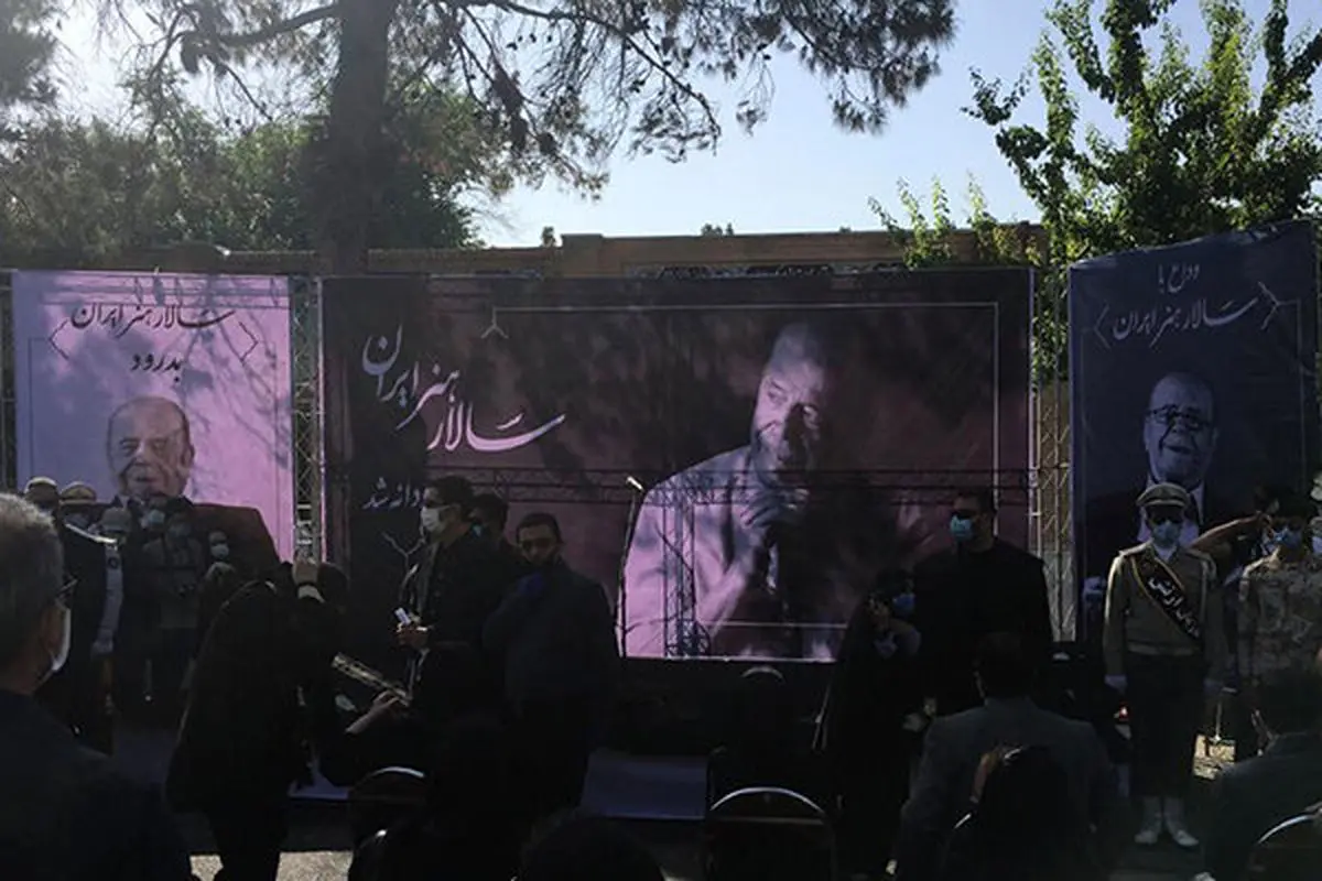 وداع چهره ها با پدرسالار سینمای ایران/ مراسم تشییع «محمد علی کشاورز» برگزار شد+ تصاویر