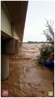 ارتفاع آب در پل حمیدآباد