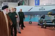 عکس رهبر انقلاب در کنار پهپاد غزه
