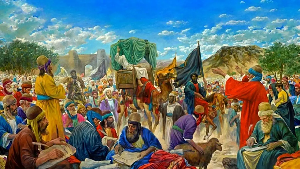 نقاشی حسن روح الامین درباره امام رضا(ع) و حدیث سلسه الذهب
