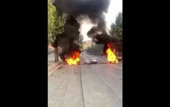  آتش زدن مامور پلیس توسط آشوب‌گران