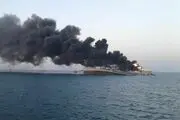 آتش سوزی در ناو خارک+ فیلم