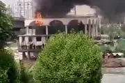 آتش سوزی رستوران ریف اهواز+ فیلم