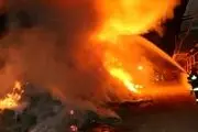 آتش سوزی در کارگاه کیف و کفش در خیابان باغ سپهسالار