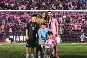قاب ویژه از فرزندان مسی و سوارز در بازی اینتر میامی