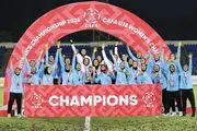 
جشن قهرمانی تیم ملی دختران زیر ۱۸ سال ایران در تورنمنت کافا/ گزارش تصویری
