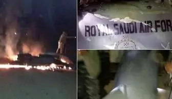 سقوط جنگنده سعودی نزدیک صنعا