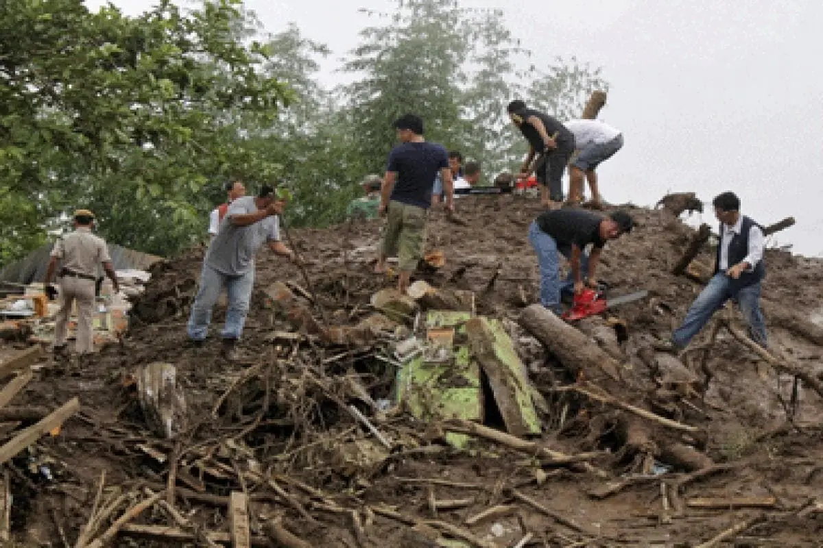۲۰ قربانی در رانش زمین هند 
