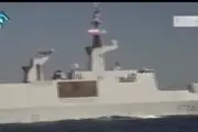 نصب پرچم ایران بر فراز ناوشکن فرانسه