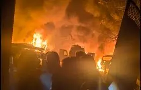 وقوع انفجاری بزرگ در یک مرکز پلیس/فیلم