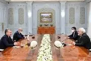 دیدار وزیر امور خارجه با رئیس جمهور ازبکستان
